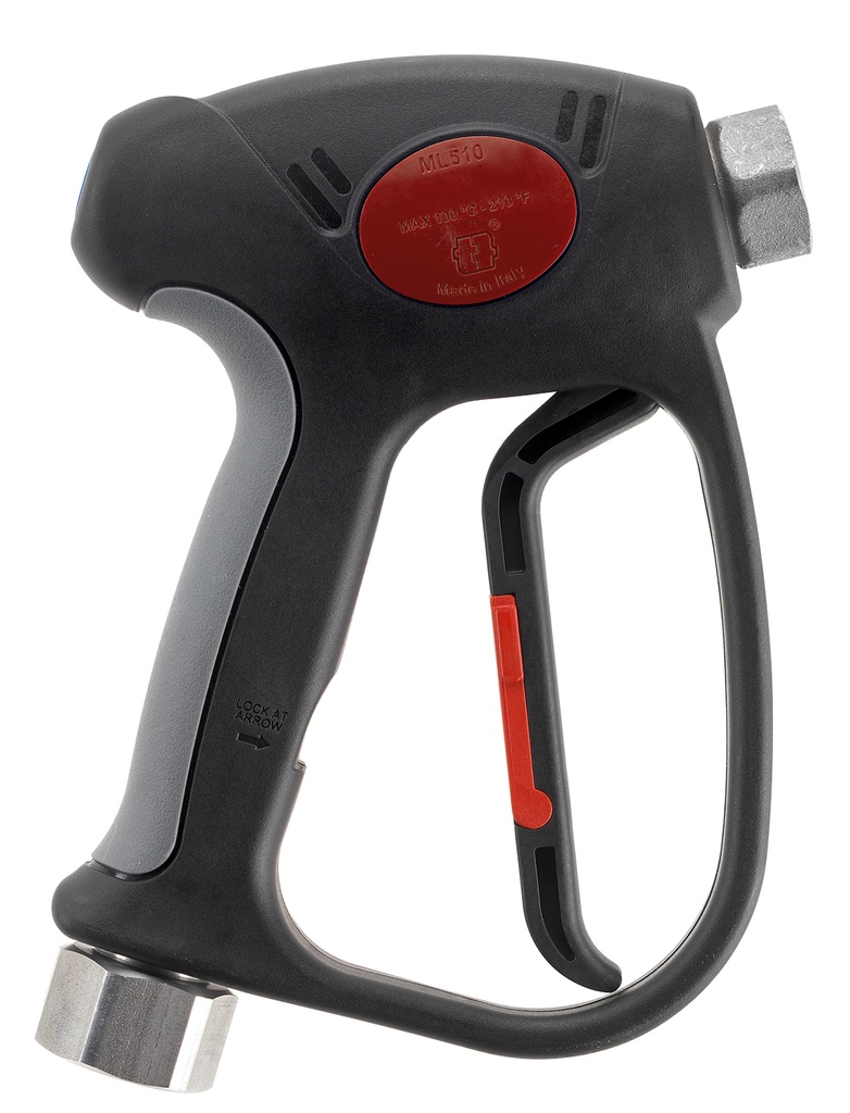 MV ML510 High Pressure Washer Trigger Stop With Nickle Body + Stainless Steel Fitting 500 Bar 60L/Min 120°C 1/2 Inch