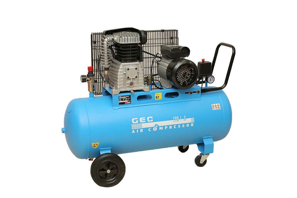 كمبروسر هواء سير 100 لتر 3 حصان موديل 100LTR-2065J ماركة جي اي سي - 10 بار 220 فولت