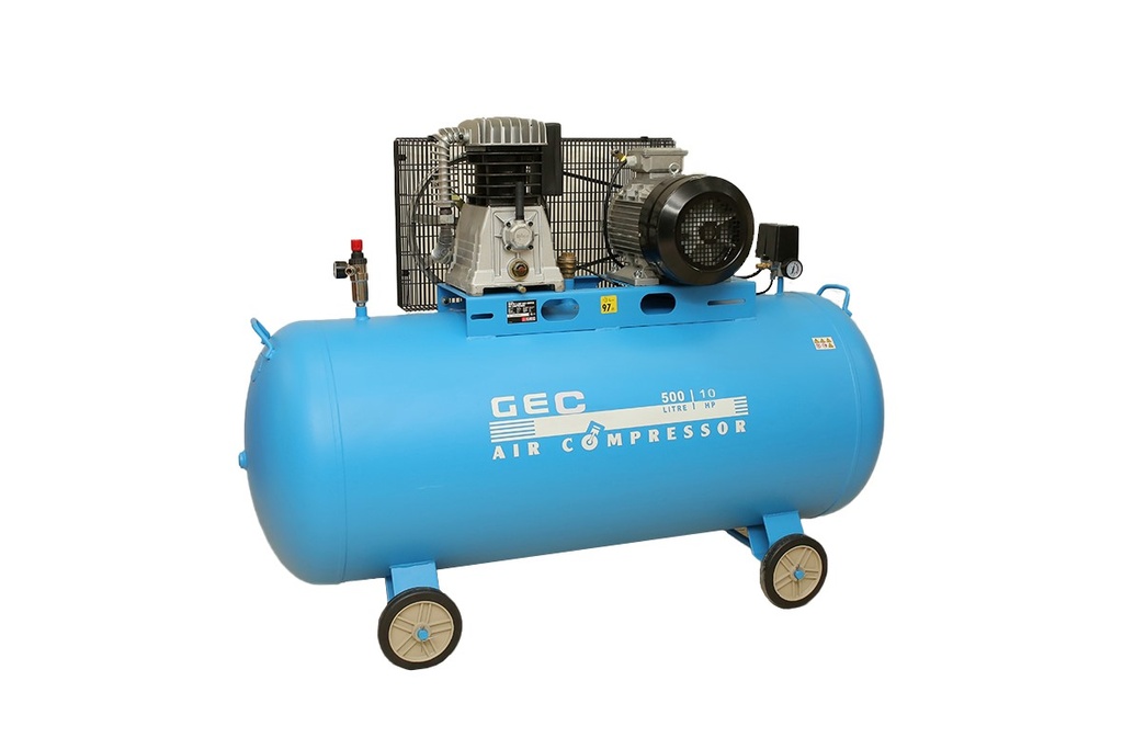 كمبروسر هواء سير 500 لتر 10 حصان موديل 500LTR-2090Z ماركة جي اي سي - 10 بار 3 فاز