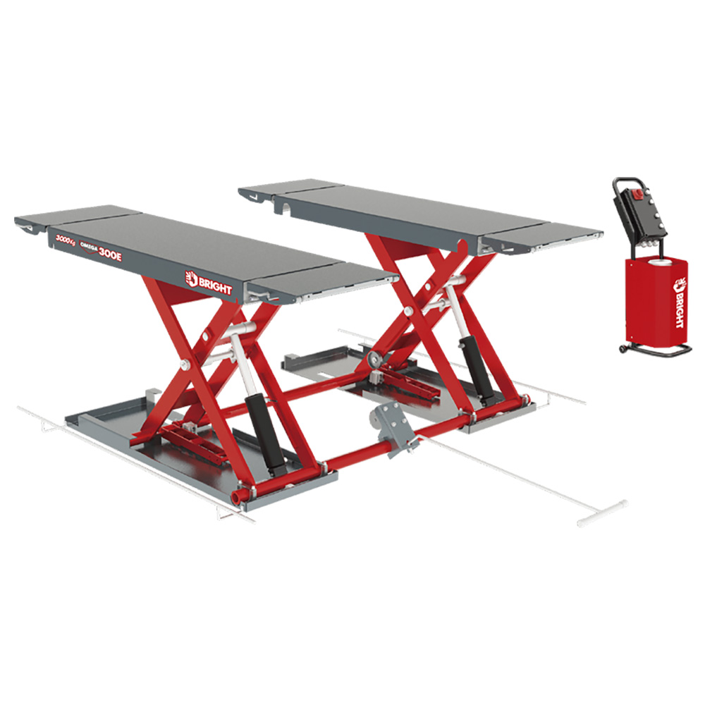 BRIGHT 3 Ton Low-Profile Scissor Lift OMEGA 300EW