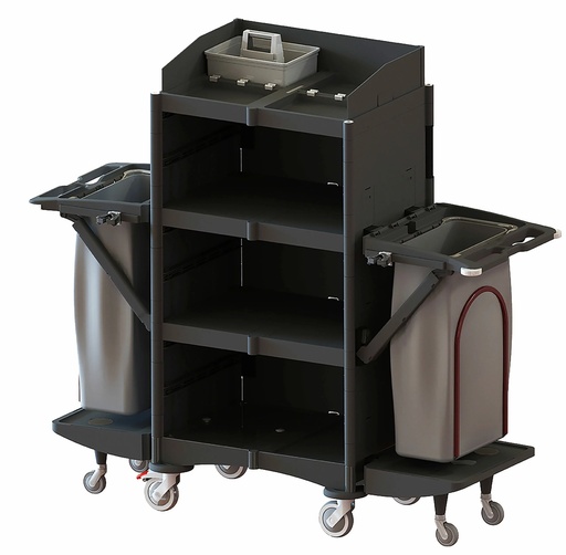 [12038] IPC Brix Hotel Midi – Compact & Elegant Housekeeping Trolley (No Doors)