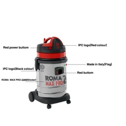 [110112] IPC PORTOTECNICA ROMA 2200 MAX PRO Professional Wet & Dry Vacuum Cleaner 27Liters 1600W