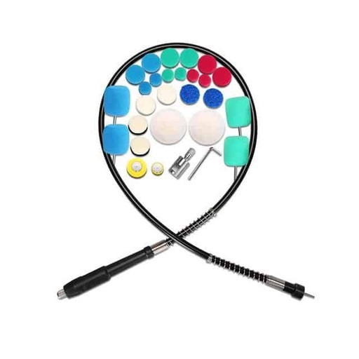 [CCPPXX00007] طقم ميني ديتيلينج ماركة براذرز (30 قطعة) - وصلة تلميع الاماكن الضيقة والشعارات - يركب على الصاروخ