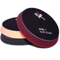 [13046] BROTHERS 3 Step Rotary Foam Buffing Polishing Pads Set 5 Inch (Heavy/Medium/Finish)