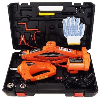 [100232] طقم شنطة شخصي (كوريك تمساح + مسدس فك وربط) صيني 2 طن يعمل علي ولاعة GEC Electrical Jack / TDJ94-3420