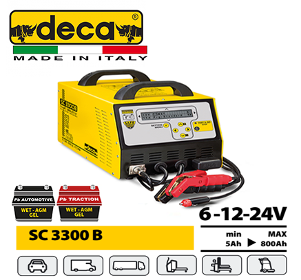 [ESBCXX00009] DECA SC 33000B Professional Microprocessor-Controlled Battery Charger & Starter 6-12-24V / 5>800Ah