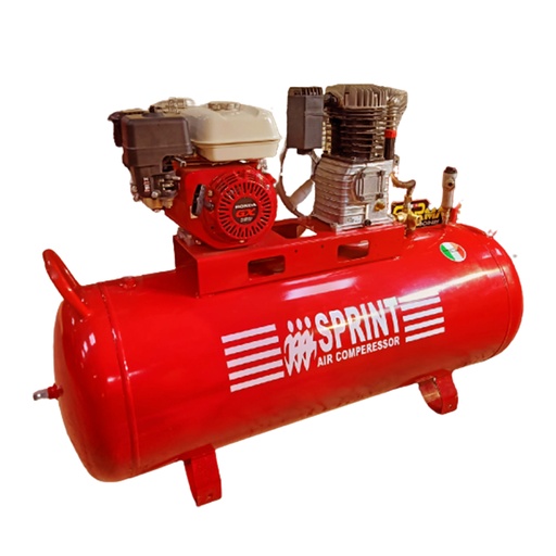 [PSACXX00060] SPRINT NB10-HONDAGX390 Belt Driven Air Compressor Powered by Petrol Engine 10Bar 500Liter 10HP