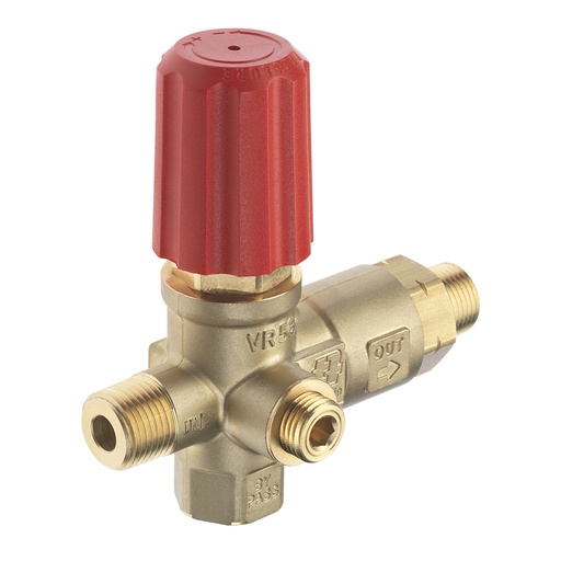 [CWBVXX00012] MV VR54 Brass Unloader Valve By-pass 200Bar 30L/Min (3/8 Inch)