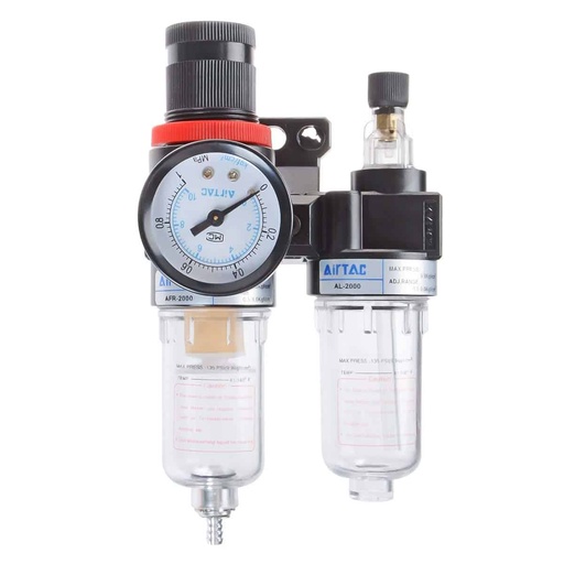 [PSPRXX00011] فلتر ومنظم هواء وزيت ماركة جي اي سي مقاس 1/4 بوصة 2 كوباية