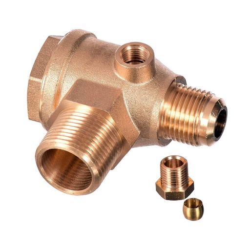[PSACAS00025] NE-MA Brass No Return Valve - Check Valve For Air Compressor 1/2 M * 1/2 M Inch