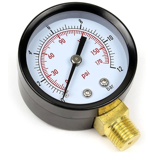 [PSACAS00011] FG Radial Connection Pressure Gauge 63mm 12 Bar 1/4 Inch