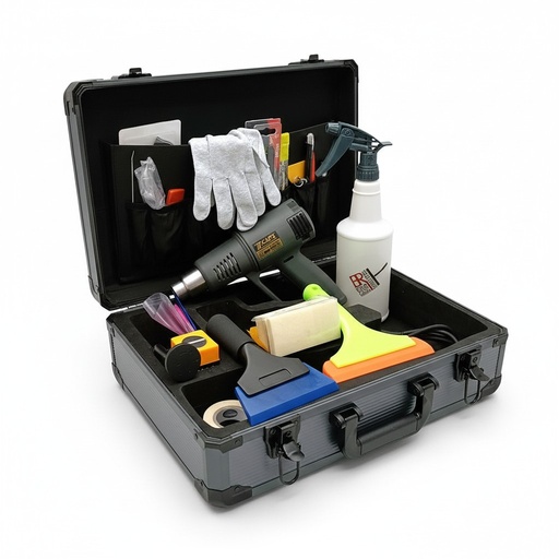 [CCPFXX00002] طقم ادوات تركيب حماية PPF وتغليف السيارات مستوي 2 ماركة براذرز - شنطة احترافية كاملة 43 قطعة
