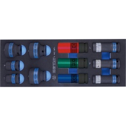 [17054] KING TONY 9-4401MPV 11 PCS 1/2" DR. 6 Point Impact Socket Set